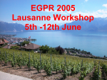 Highlight for Album: EGPR 2005 Lausanne Workshop